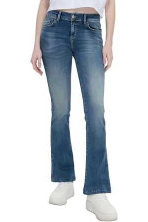 LTB LTB Damen Jeans Fallon Flared Fit - Blau - Darla Wash W27-W34 Baumwolle Stretch, Größe:33W / 32L, Farbe: