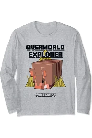 Minecraft Overworld Explorer Armadillo Logo Langarmshirt
