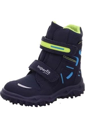 Superfit Jungen HUSKY warm gefütterte Gore-Tex Schneestiefel, BLAU/GRÜN 8000, 30 EU