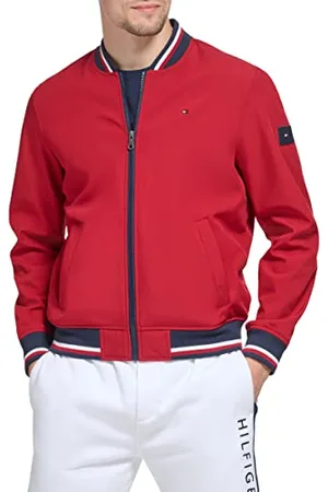 Tommy Hilfiger Herren Lightweight Varsity Rib Knit Bomber Jacket Shell-Jacke, , 3XL