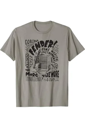 Fender Corona CA Guitar And Amp Sketch T-Shirt