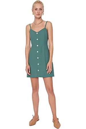 Trendyol Damen Mini Shift Regular Dress Kleid, , 32 EU