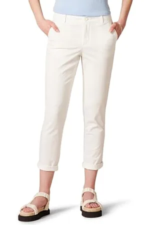 Amazon Damen 3/4-Crop-Khakihose mit mittelhohem Bund und schmal zulaufendem Bein (in Übergrößen erhältlich), , 36
