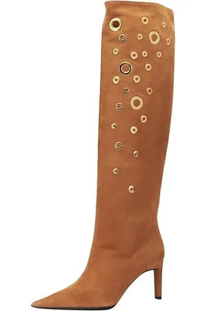 Pinko Damen Lehar Suede + OCC-Dekor Mode-Stiefel, , 37 EU