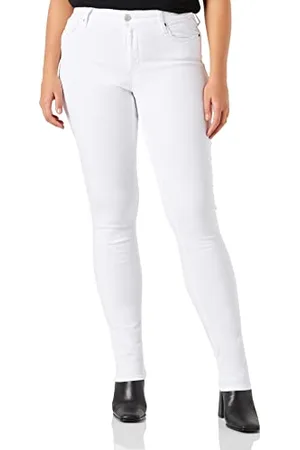 Replay Damen Jeans Luzien Skinny-Fit Hyperflex Colour X-Lite mit Stretch, (Weiß), 31W / 28L