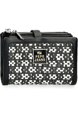 Pepe Jeans Lana Geldbörse mit schwarzem Kartenhalter 14,5x9x2 cm Kunstleder