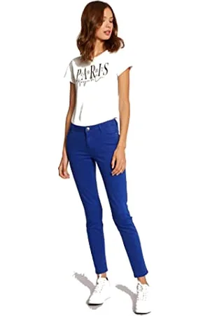 Morgan Röhrenhose mit niedriger Taille Königliches Blau 38