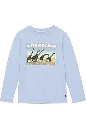 TOM TAILOR Jungen 1037984 Langarmshirt mit Foto-Print, 12819-Parisienne Blue, 92/98