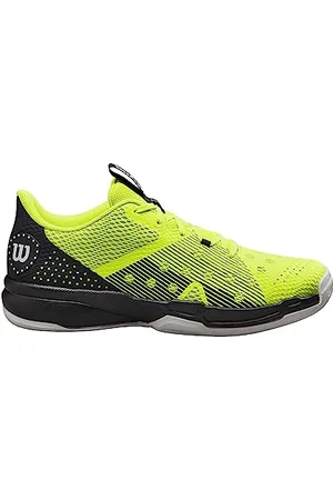 Wilson Herren Hurakn Team Padel Sneakers, Safety Yelllow/Black, 40 2/3