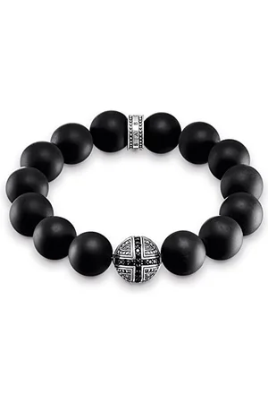 Thomas Sabo Herren-Armband Power Bracelet Kreuz Rebel at Heart 925 Sterling Silber 16 cm A1572-705-11-L16