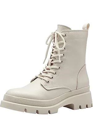 Tamaris Damen Schnürstiefel Vegan; /weiß; 37 EU