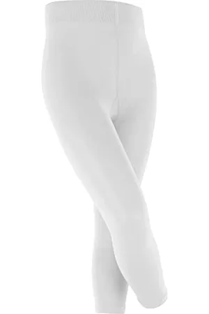 Falke Unisex Kinder Leggings Cotton Touch K Le Baumwolle einfarbig 1 Stück, Weiß White 2000, 152-164