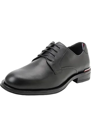 Tommy Hilfiger Herren Derby Schuh Core aus Leder, (Black), 45