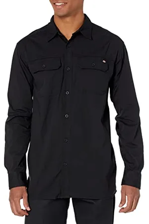 Dickies Herren Flex Denim Long Sleeve Shirt Hemd mit Button-Down-Kragen, , Mittel