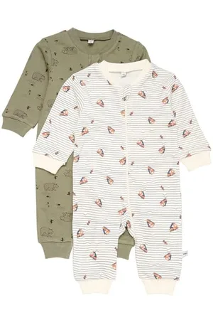 Pippi Unisex Baby Nightsuit-Zipper (2-Pack) Pajama Set, , 104
