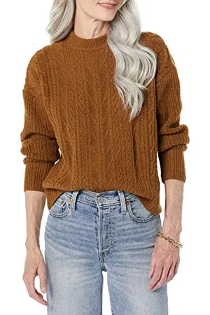 Amazon Damen Moderner Soft-Touch-Pullover Mit Rundhalsausschnitt (Erhältlich In Übergröße), , L