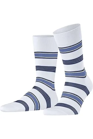 Falke Herren Socken Marina Stripe M So Baumwolle gemustert 1 Paar, , 43-44