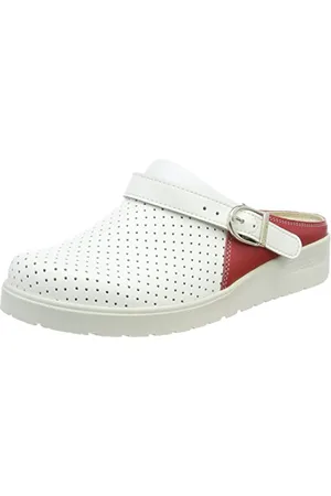 Berkemann Unisex Tec-Pro-Brage Arbeitsclogs, Weiß (Weiß/Rot), 35.5 EU
