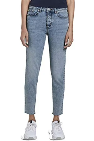 TOM TAILOR Mine to five Damen Slim Straight Hose, 10280-light Stone wash Denim, 30