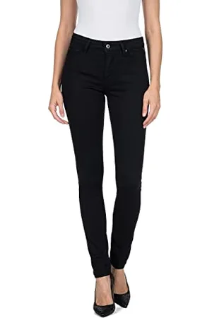 Replay Damen Jeans Luzien Skinny-Fit, (Schwarz), 31W / 32L