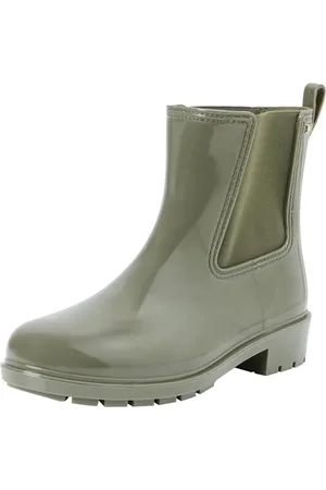 Tommy Hilfiger Damen Gummistiefel Flag Rainboot Rutschfest, Grün (Utility Olive), 37