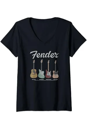 Fender Vintage Guitar Lineup T-Shirt mit V-Ausschnitt