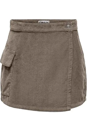 ONLY Damen ONLCECILIA MW Cargo Cord Skirt PNT Rock, , M
