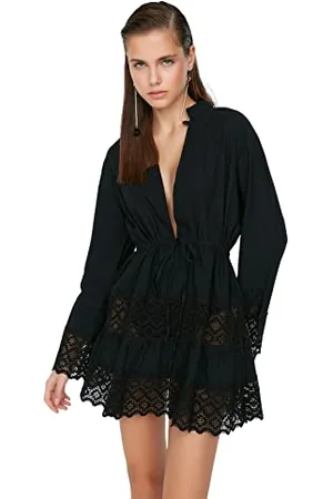 Trendyol Damen Mini A-Linie Regular Fit Gewebtes Kleid, , 38