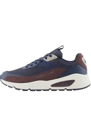 Armani Exchange Herren Bronx Sneaker, Navy+Bordeau, 43 EU