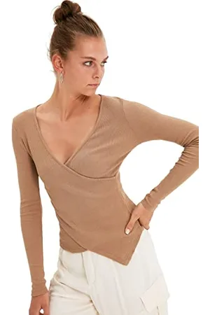 Trendyol Damen Breasted Knitted Blouse, , L EU