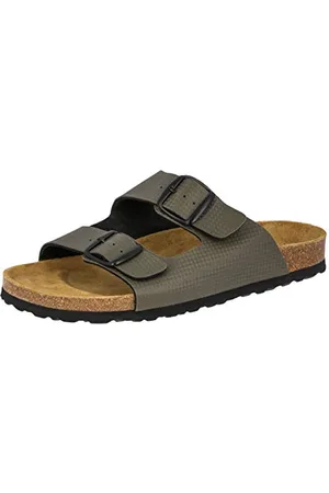LICO Herren Bioline Metal Pantoletten, Oliv, 43 EU