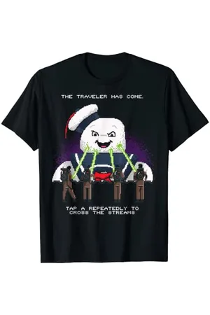 Ghostbusters Cross The Streams 8-Bit T-Shirt