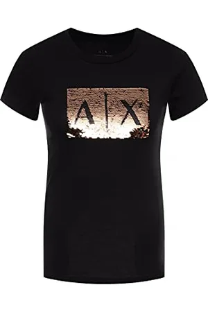 Armani Exchange Damen Basic T-shirt With Logo On Bust T-Shirt, , M