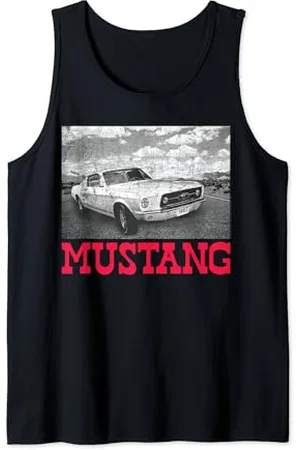 Tom Ford Mustang 1967 Graustufenauto mit Wolken Tank Top