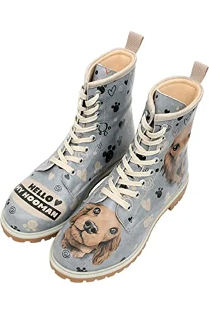 Dogo Vegane Damen Boots Stiefeletten - Hello My Hooman 36