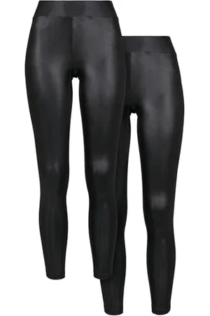 Urban classics Damen TB3715A-Ladies Synthetic Leather 2-Pack Leggings, , L