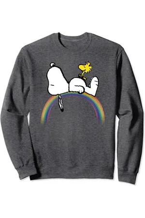 Peanuts Erdnsse Snoopy Woodstock Rainbow Sweatshirt S, Unisex, Erwachsene, Unisex, Sweatshirt, Rainbow, S