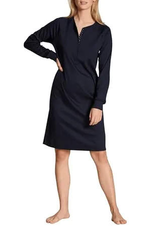 Calida Favourites Freizeit Kleid Damen, aus 100% Baumwolle, mit Knopfleiste