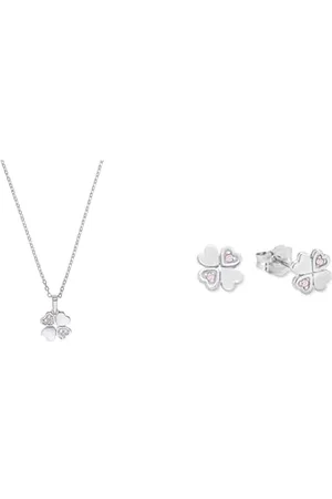 Amor Kette mit Anhänger 925 Sterling Silber Mädchen Kinder Halsschmuck & Ohrstecker 925 Sterling Silber Mädchen Kinder Ohrschmuck