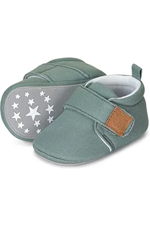 Sterntaler Krabbelschuhe uni - Baby Schuhe aus Canvas mit Klettverschluss - Baby und Kleinkind Hausschuh - aufgenähte Sternen Sohle rutschfest - Unisex Sneaker mit Jersey Futter - , Größe 22