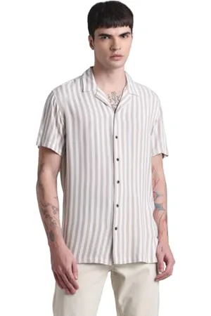 JACK & JONES JJJEFF Resort Stripe Shirt SS Relaxed 12249367 , ,S