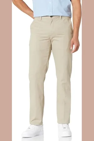 Amazon Herren Knitterfreie Flatfront-Chinohose in schmaler Passform, , 40W / 32L