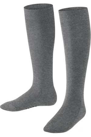 Falke Unisex Kinder Kniestrümpfe Family K Kh nachhaltige Baumwolle lang einfarbig 1 Paar, , 39-42