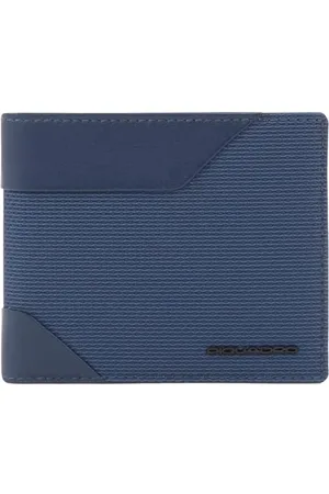 Piquadro Herren-Geldbörse aus recyceltem Stoff und Leder mit Dokumentenfreundlichkeit und RFID-Schutz,