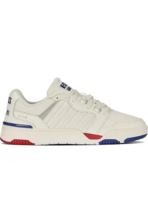 K-Swiss Herren SI-18 Rival Sneaker, Snow White/Navy/RED, 46 EU