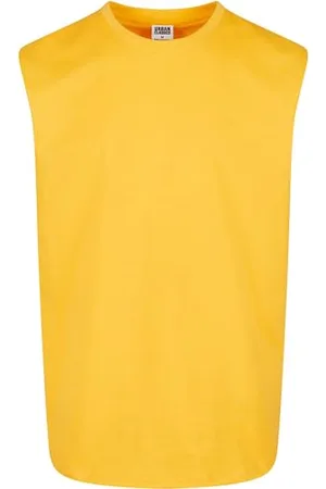 Urban classics Herren T-Shirt Open Edge Sleeveless Tee, ärmelloses T-Shirt für Männer, Rundhals, Baumwolle, , 4XL