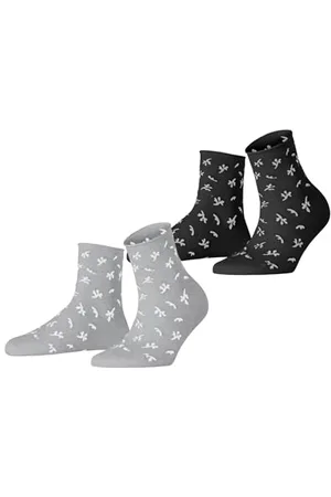 ESPRIT Damen Socken Twig W Sso Baumwolle gemustert 2 Paar, , 35-38