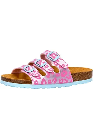 LICO Mädchen Bioline Kids Pantoletten, rosa/türkis, 40 EU