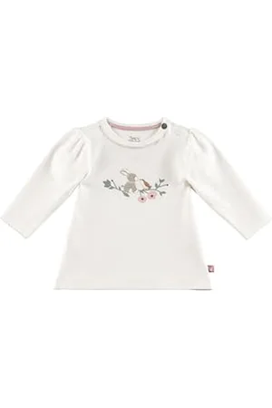 Sterntaler Langarmshirt Emmi Vogel - Baby Shirt aus weichem Baumwolljersey mit Esel Emmi Girl Print - Mädchen Longsleeve mit Häkelkanten - weiche Baby und Kinder Bekleidung ab Geburt - , Größe 74