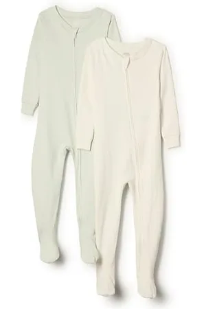 Amazon X Sofia Grainge Unisex Baby Eng anliegender Pyjama aus Baumwolle mit Fuß, 2er-Pack, , 24 Monate